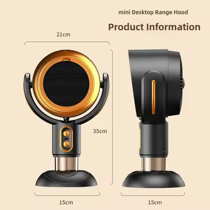 Mini Smart Desktop Range Hood High Suction Baffle Fan Intelligent Rechargeable Portable